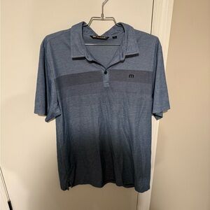 Travis Mathew Blue Gradient Polo Shirt